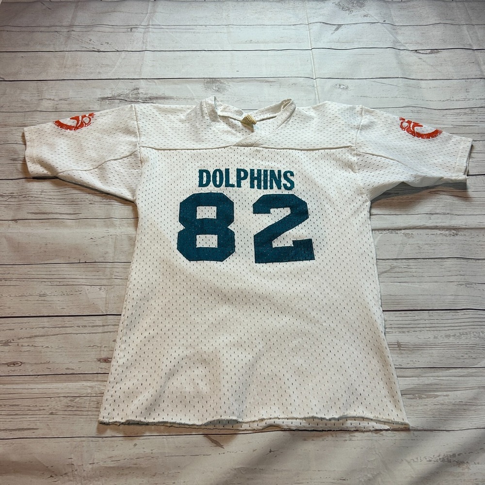 Vintage Miami Dolphins NFL General‎ Mesh Jersey #82 Justice White Youth Size XL